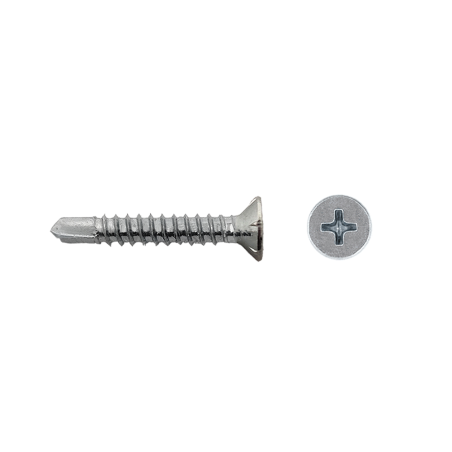 Screw for the construction of PVC windows.