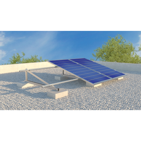 tilt mount for solar panels on flat roofs or on the ground