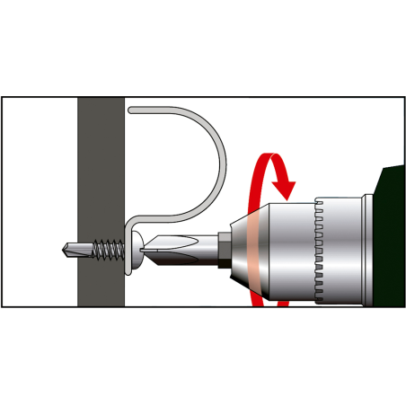 Self-drilling screw wide head AGRP