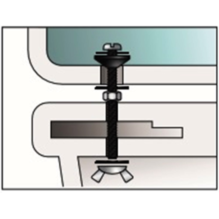 Tank to toilet WC fxings set stainless steel A2
