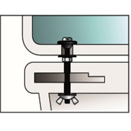 Tank to toilet WC fxings set stainless steel A2