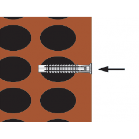 Plastic bag wood screw with internal thread Torab TRBP