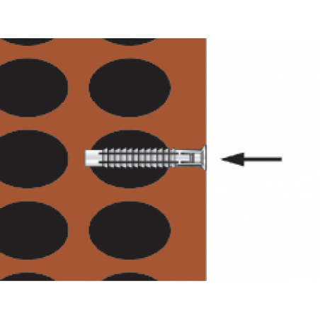 Plastic bag wood screw with internal thread Torab TRBP
