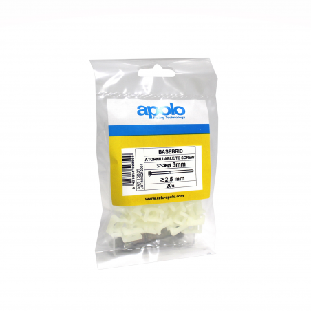 Plastic bag screw-on square base