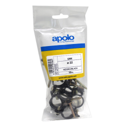 Plastic bag metal plasticized clamp for gas M6 GNK