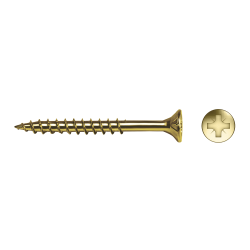 Chipboard screw VELOX® POZI yellow zinc plated part threaded