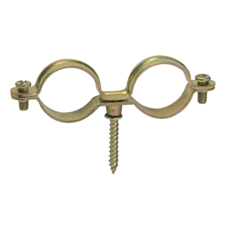 Double metal clamp - Double metal clamp with screw