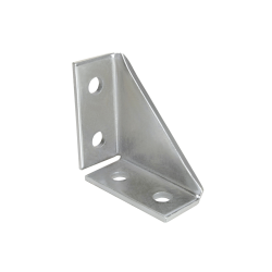 Angle bracket with reinforcement for strut profile