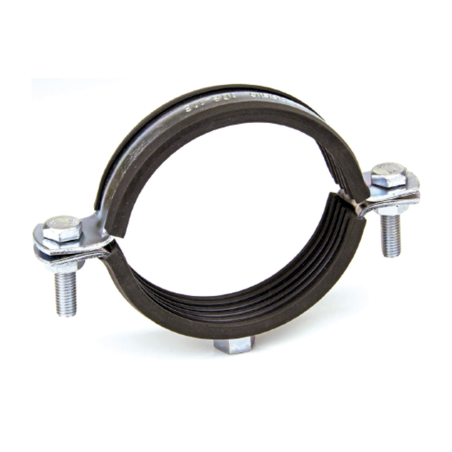 Heavy duty EPDM rubber lined pipe clamp RIH