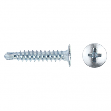 Self-drilling screw extra-flat head CET