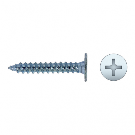 Self-tapping screw extra-flat head 