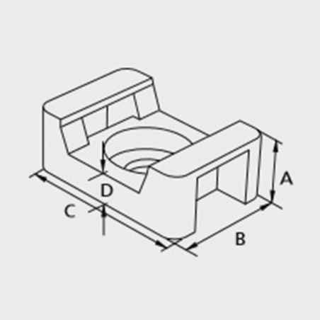 Plastic bag screw-on square base