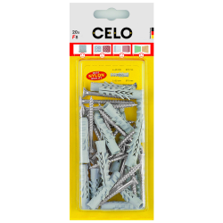 Product image of blister standard plug F with chipboards screw