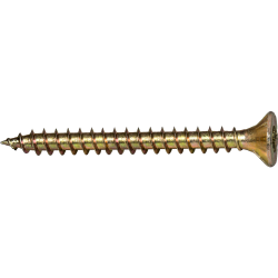 Product image of chipboard screw VELOX® SIT full thread, yellow zinc plated with external underhead miling ribs