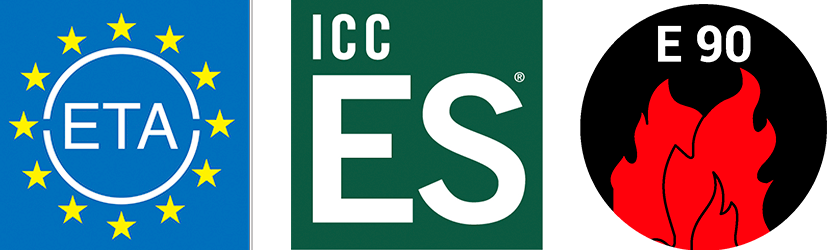 XHA nails are ETA, ICC ES, and E 90 fire resistance approved