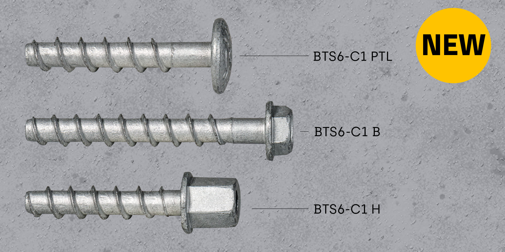 NEW: BTS6-C1 Concrete Screw